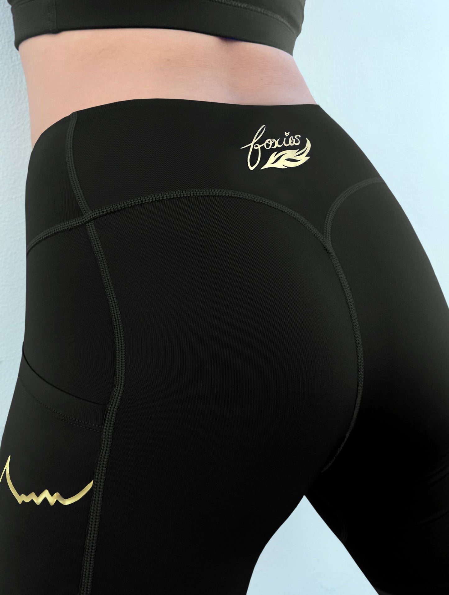 Black | The Foxies Short — slip shorts with built-in underwear (5)