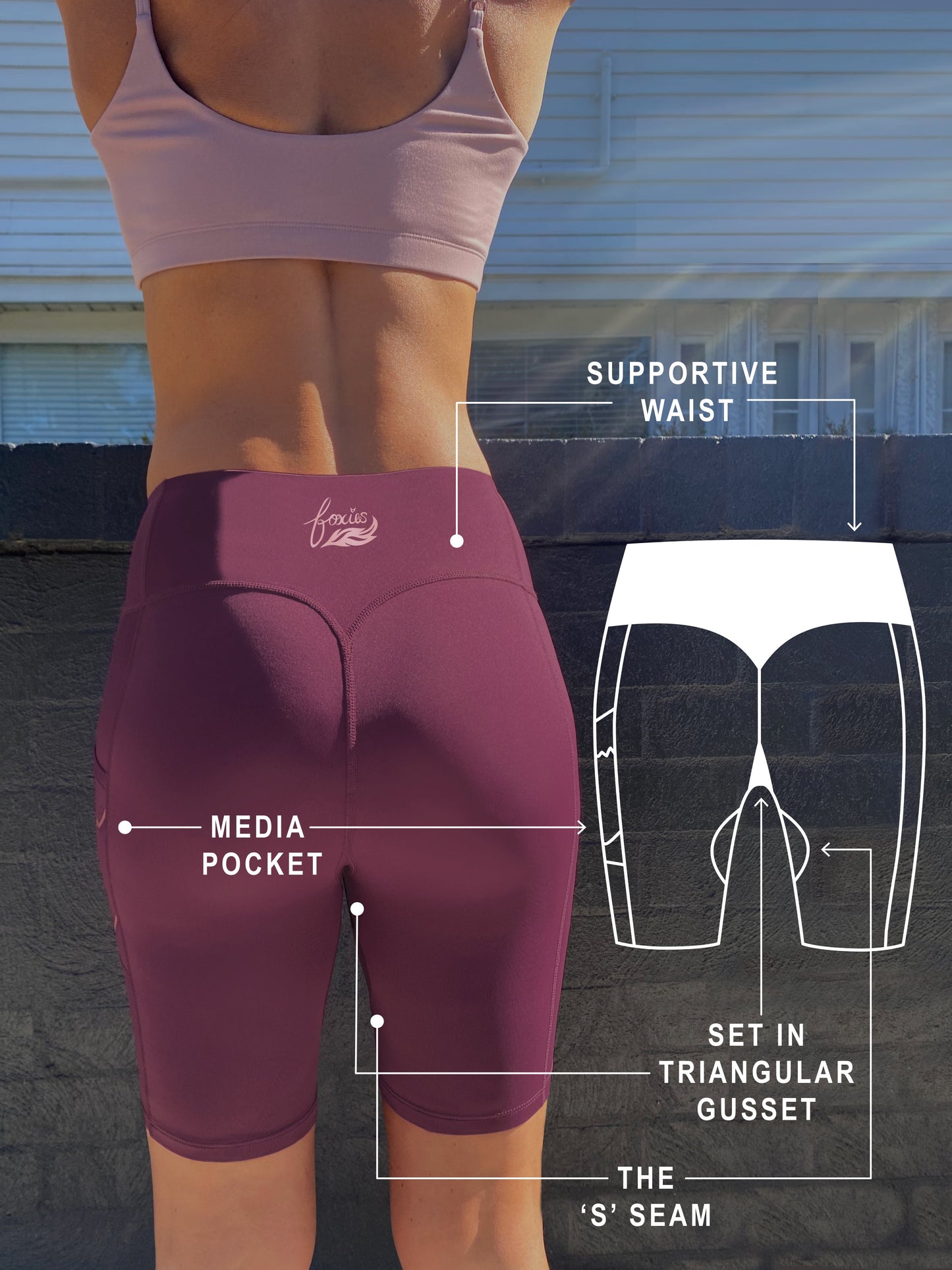 Beetroot | The Foxies Short — slip shorts with built-in underwear (9)