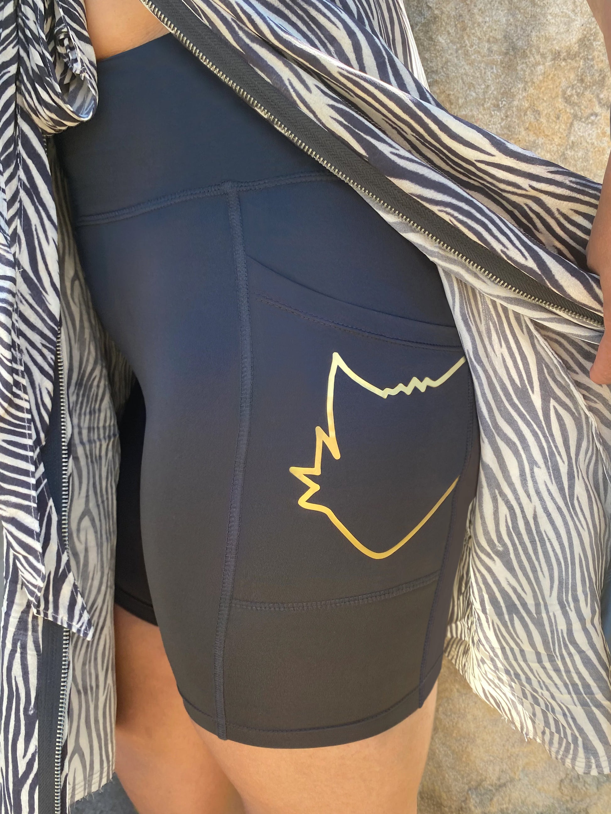 Black | The Foxies Short — slip shorts with built-in underwear (1)