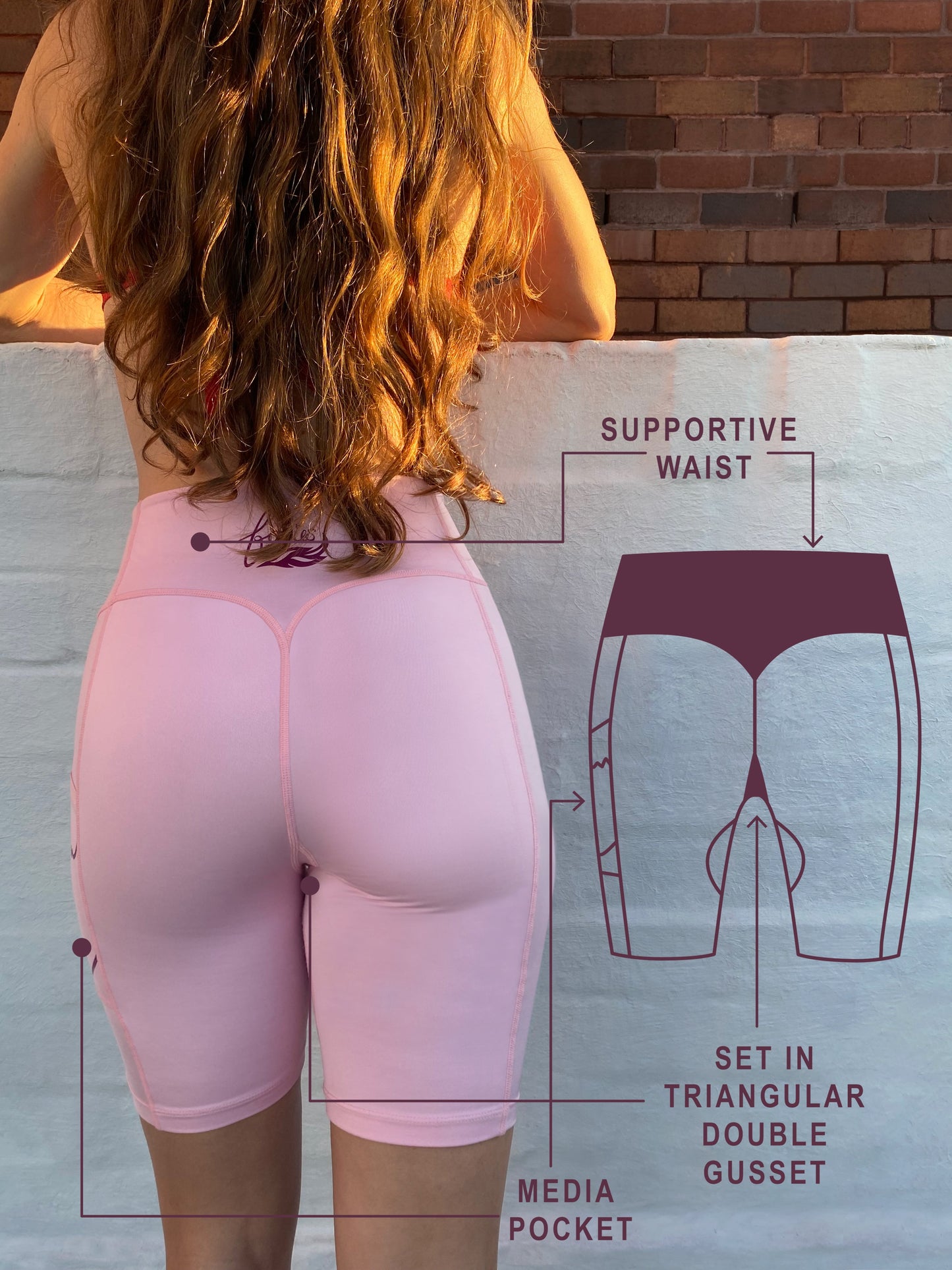 Bubblegum | The Foxies Short — slip shorts with built-in underwear (7)