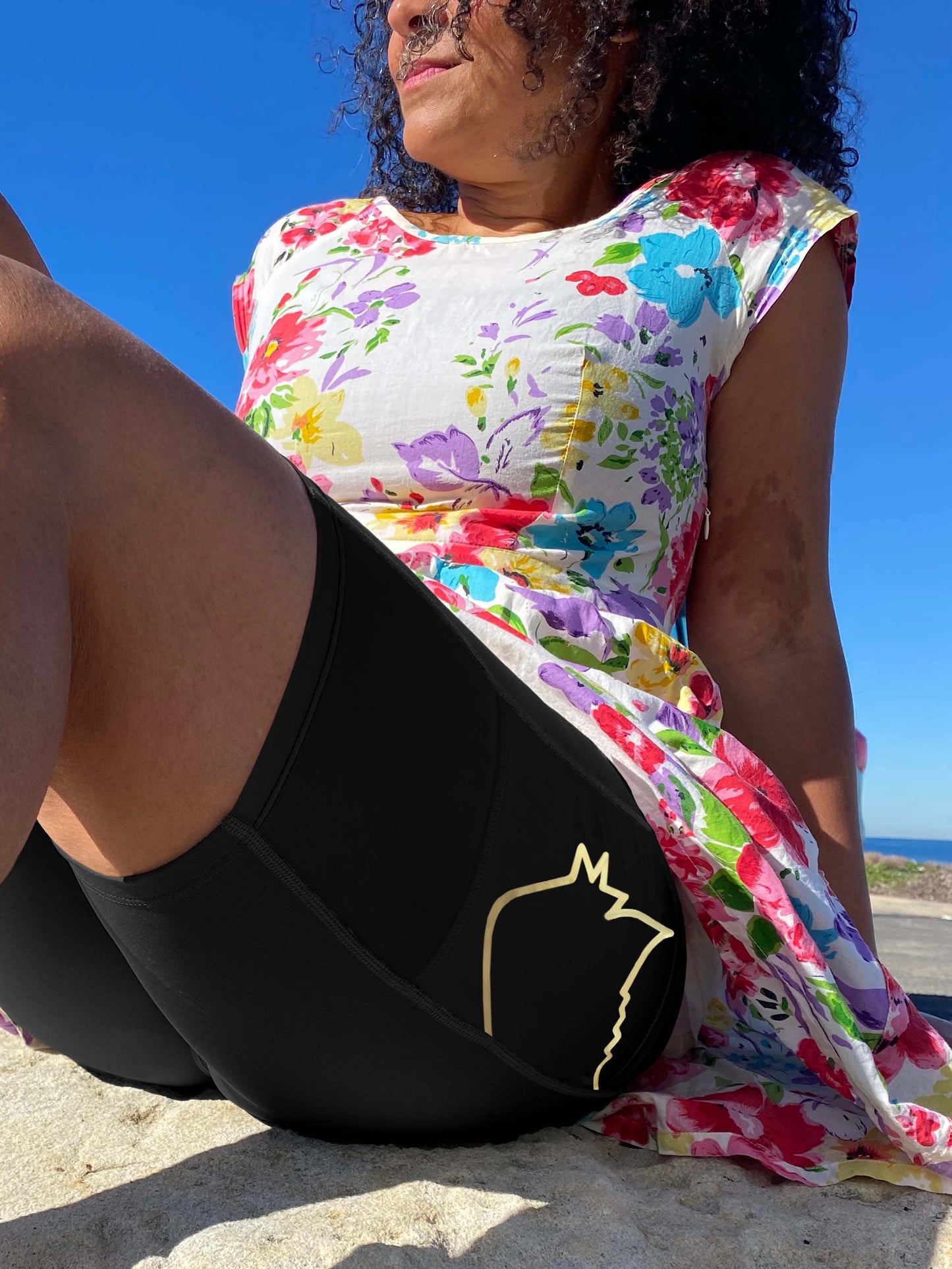 Black | The Foxies Short — slip shorts with built-in underwear (9)