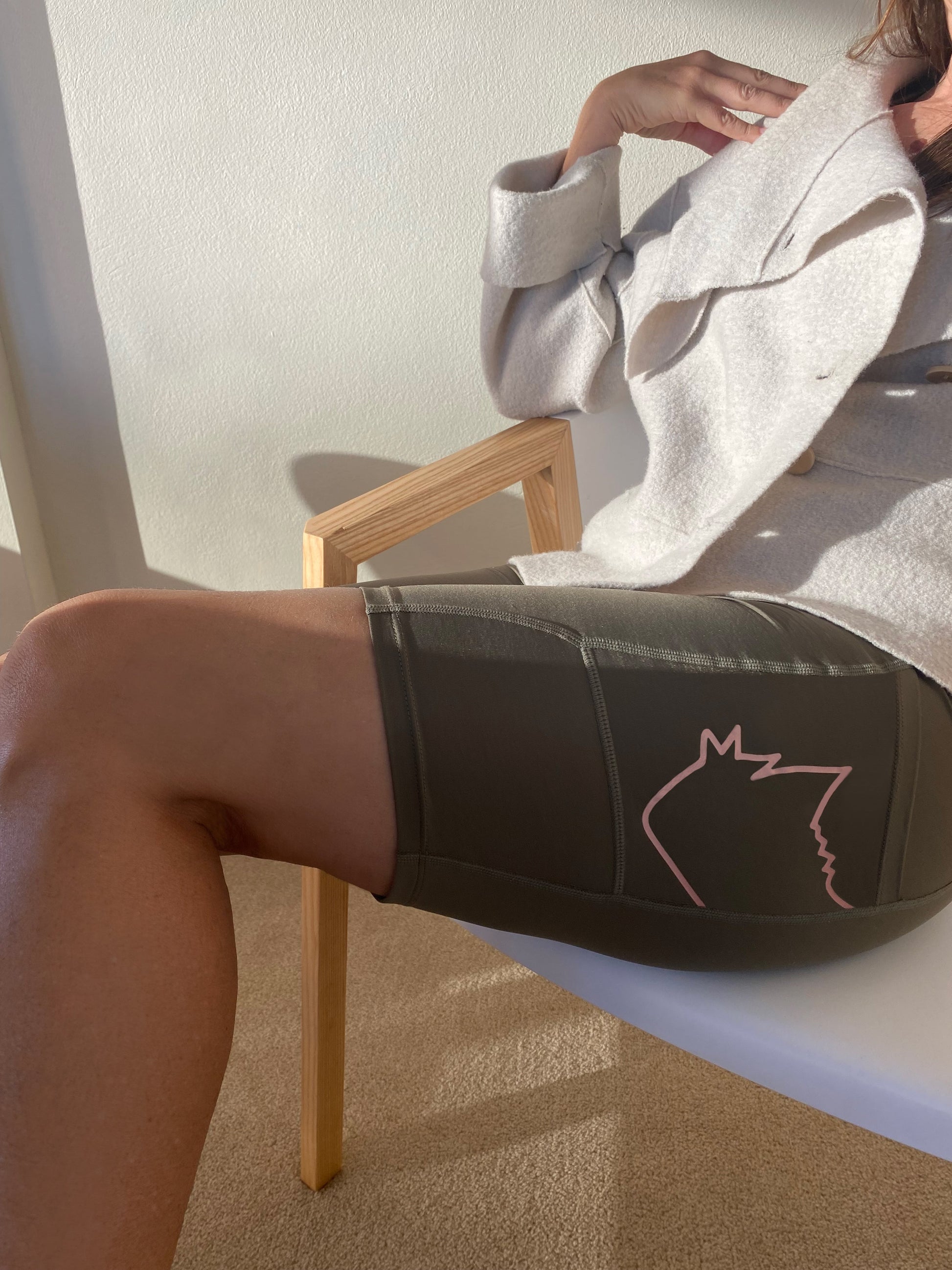Olive | The Foxies Short — slip shorts with built-in underwear (1)