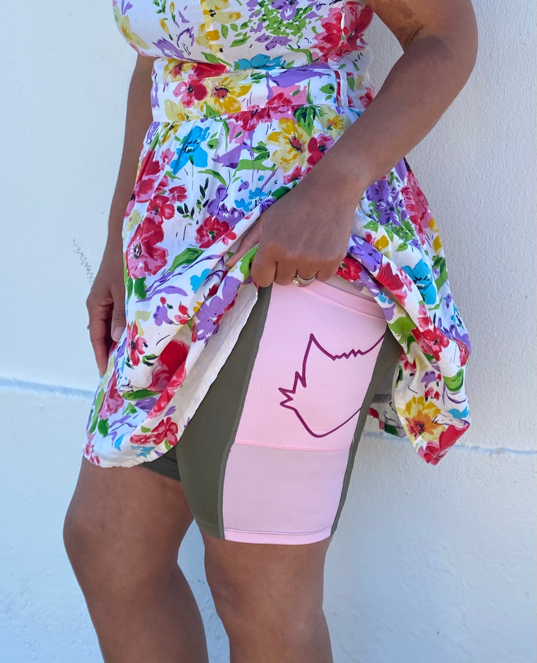 Olive & Pink | The Foxies Short — slip shorts with built-in underwear (5)
